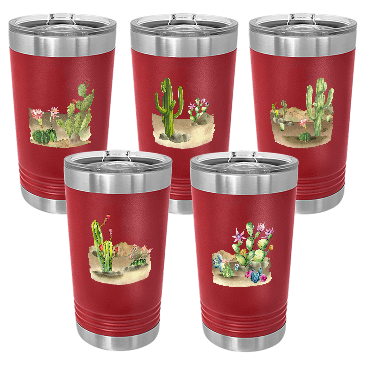 Desert Themed Pint, Maroon