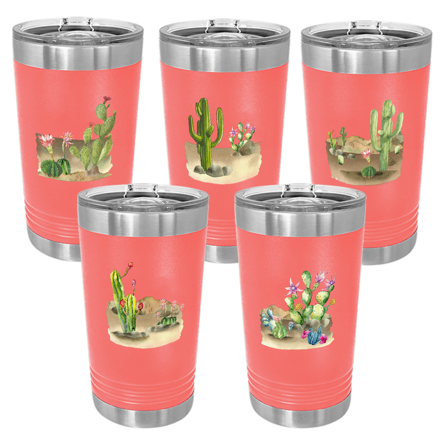 Desert Themed Pint, Coral