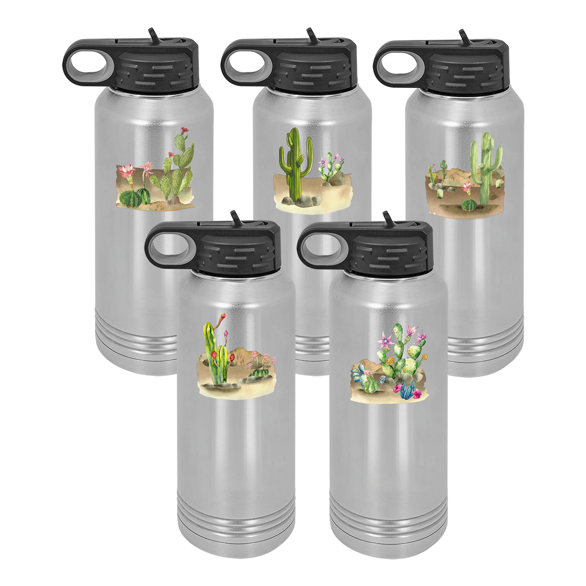 Desert Themed Water Bottle 32 oz, Stainless