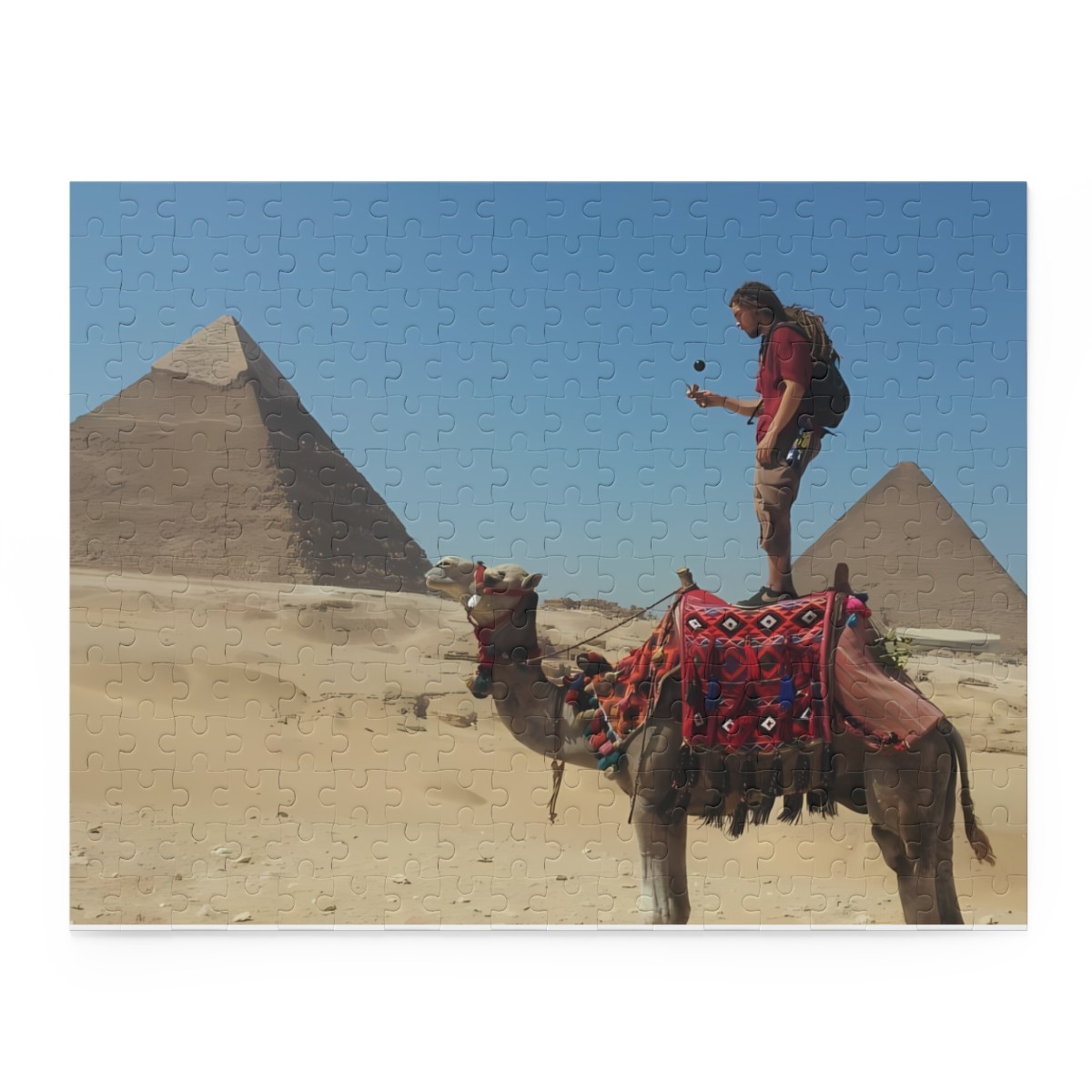 Tourist on Camel Puzzle | Pyramids of Giza 500-Piece Jigsaw