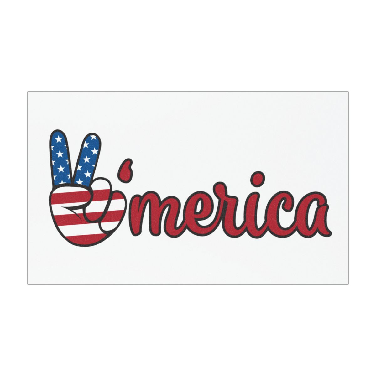 Peace 'Merica - Car Magnet
