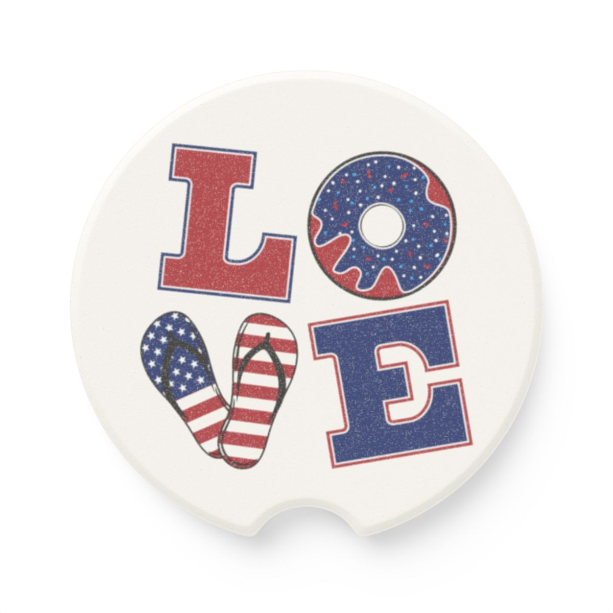 Love America - Soapstone Car Coaster