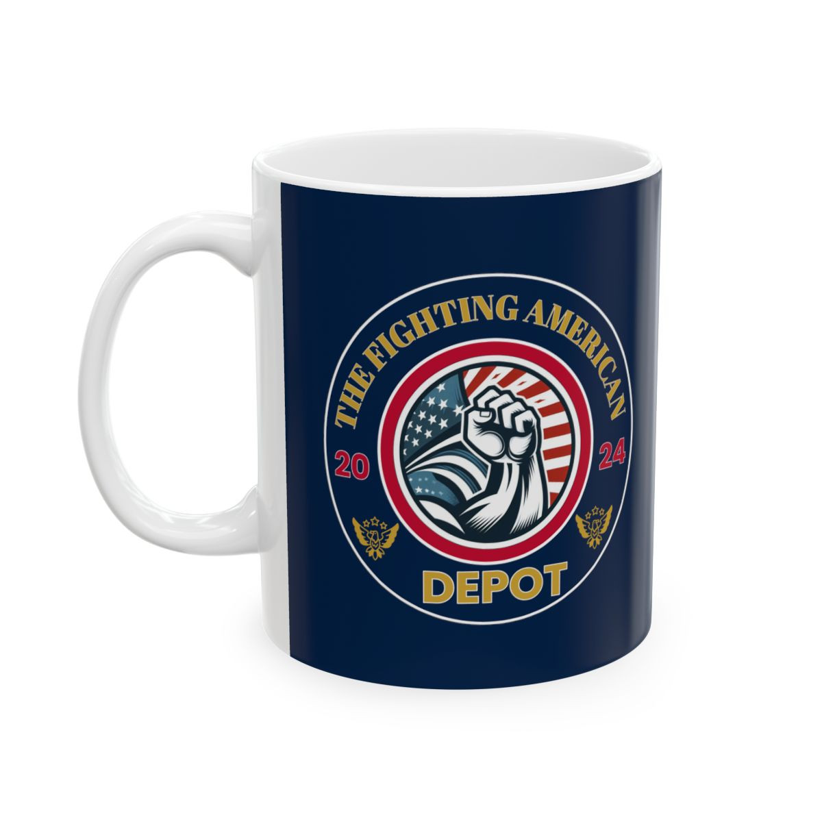 The Fighting American Depot - Ceramic Mug, (11oz)