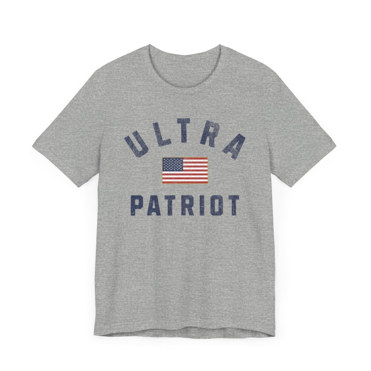 Ultra Patriot Flag T-Shirt | Full Front | Distressed Print | Unisex Jersey Short Sleeve Tee