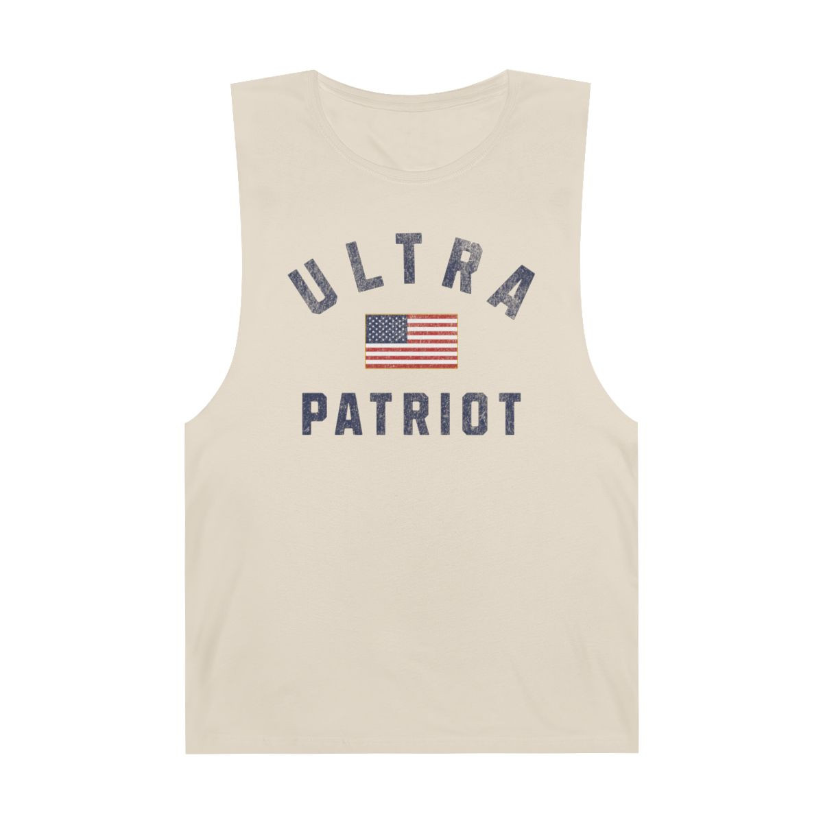 Ultra Patriot Flag Tank Top | Full Front | Distressed Print | Unisex Barnard Tank