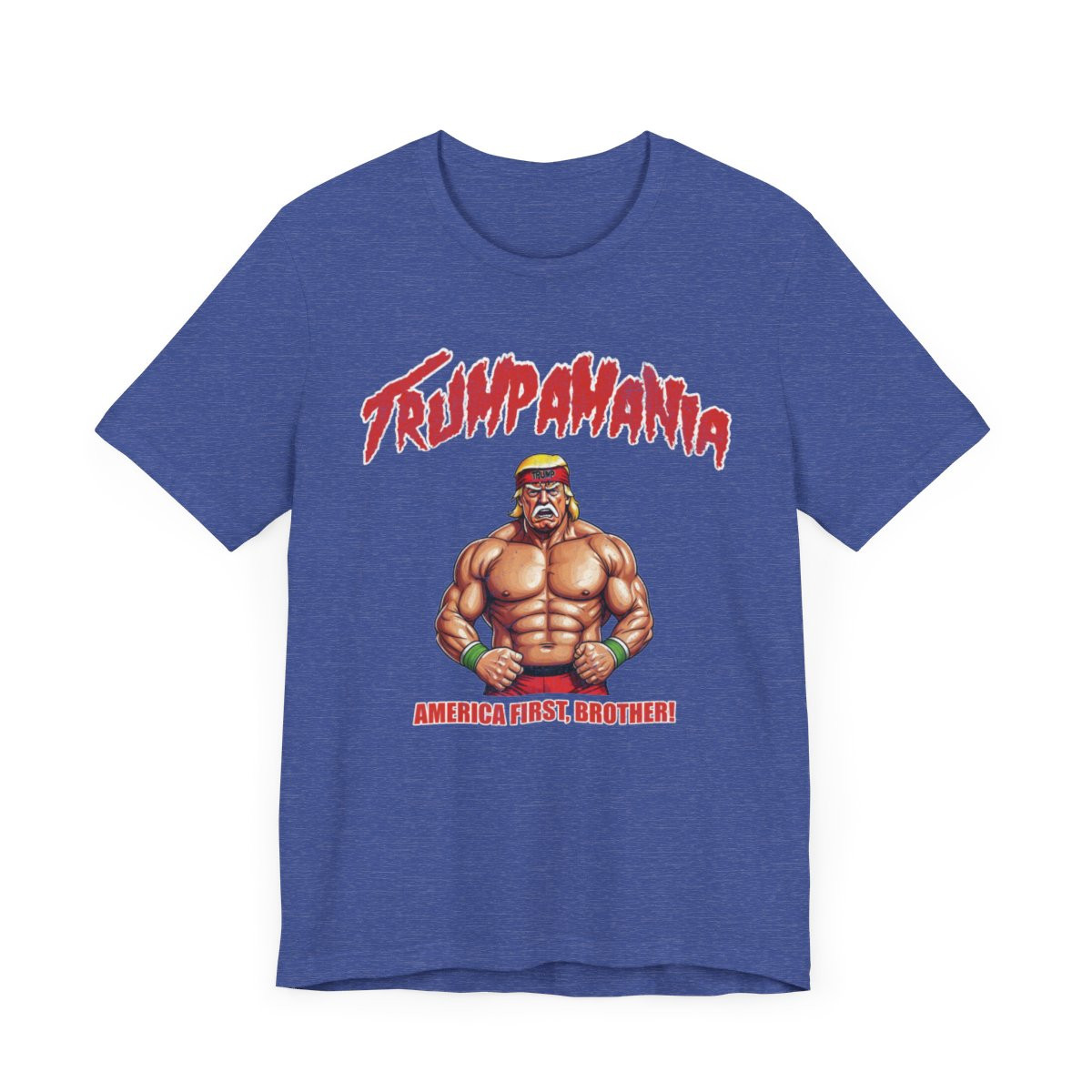 Trumpamania T-Shirt | Full Front Distressed Print | Unisex Jersey Short Sleeve Tee