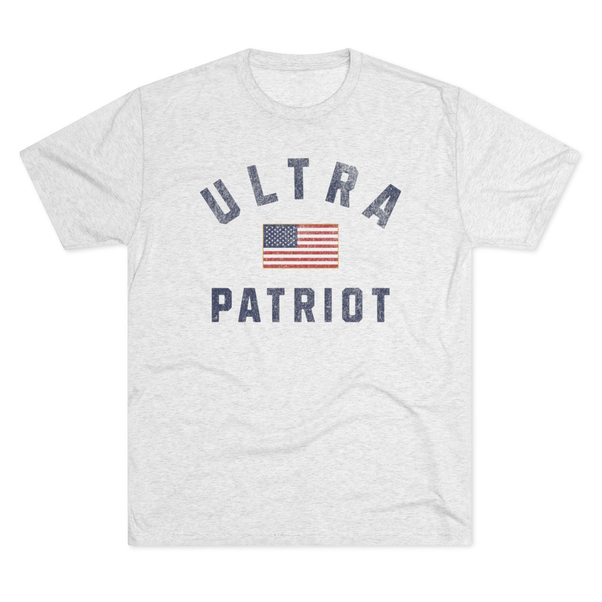 Ultra Patriot Flag Premium Triblend T-Shirt | Full Front Distressed Print | Unisex Tri-Blend Crew Tee