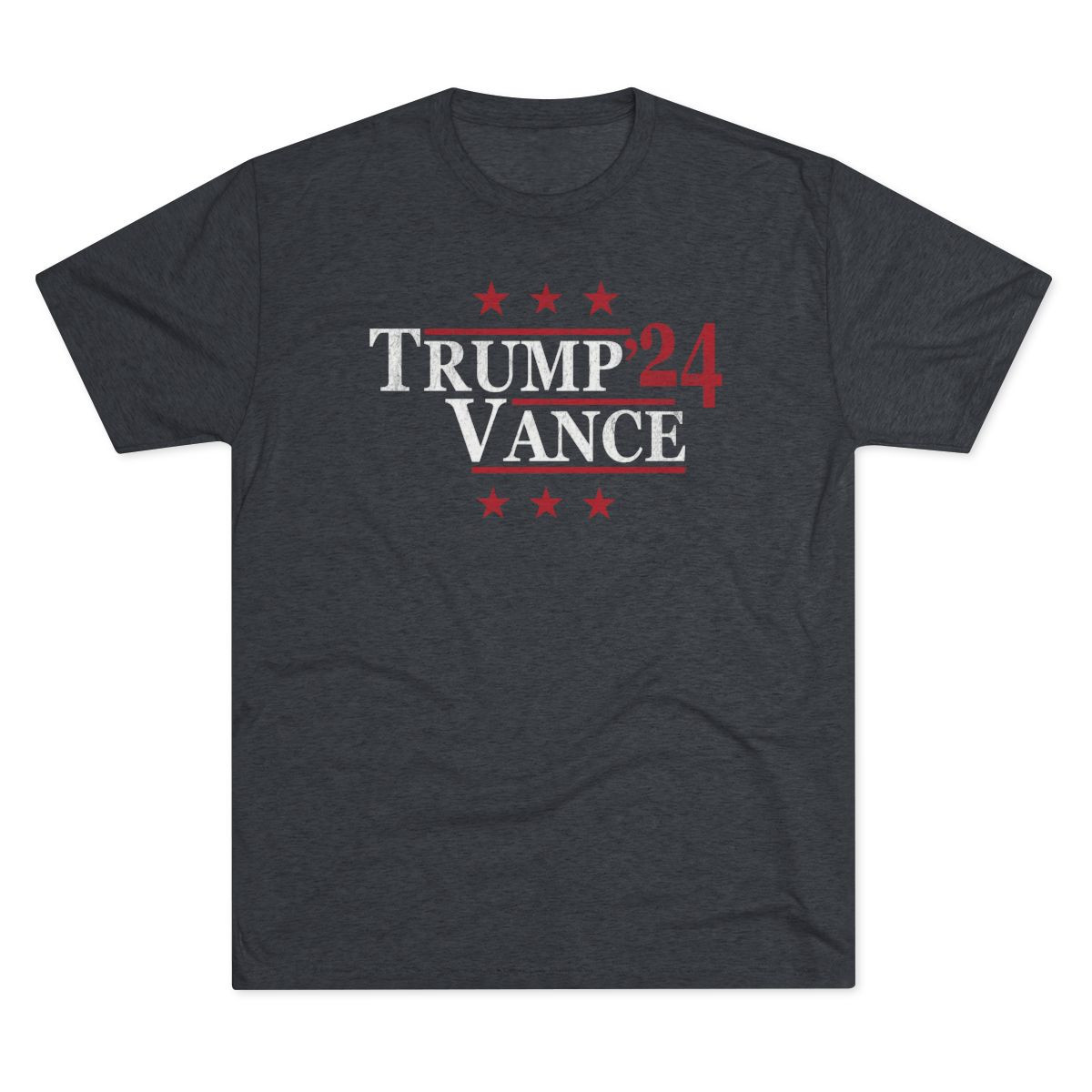 Trump Vance 2024 Premium Triblend T-Shirt | Full Front Distressed Print | Unisex Tri-Blend Crew Tee
