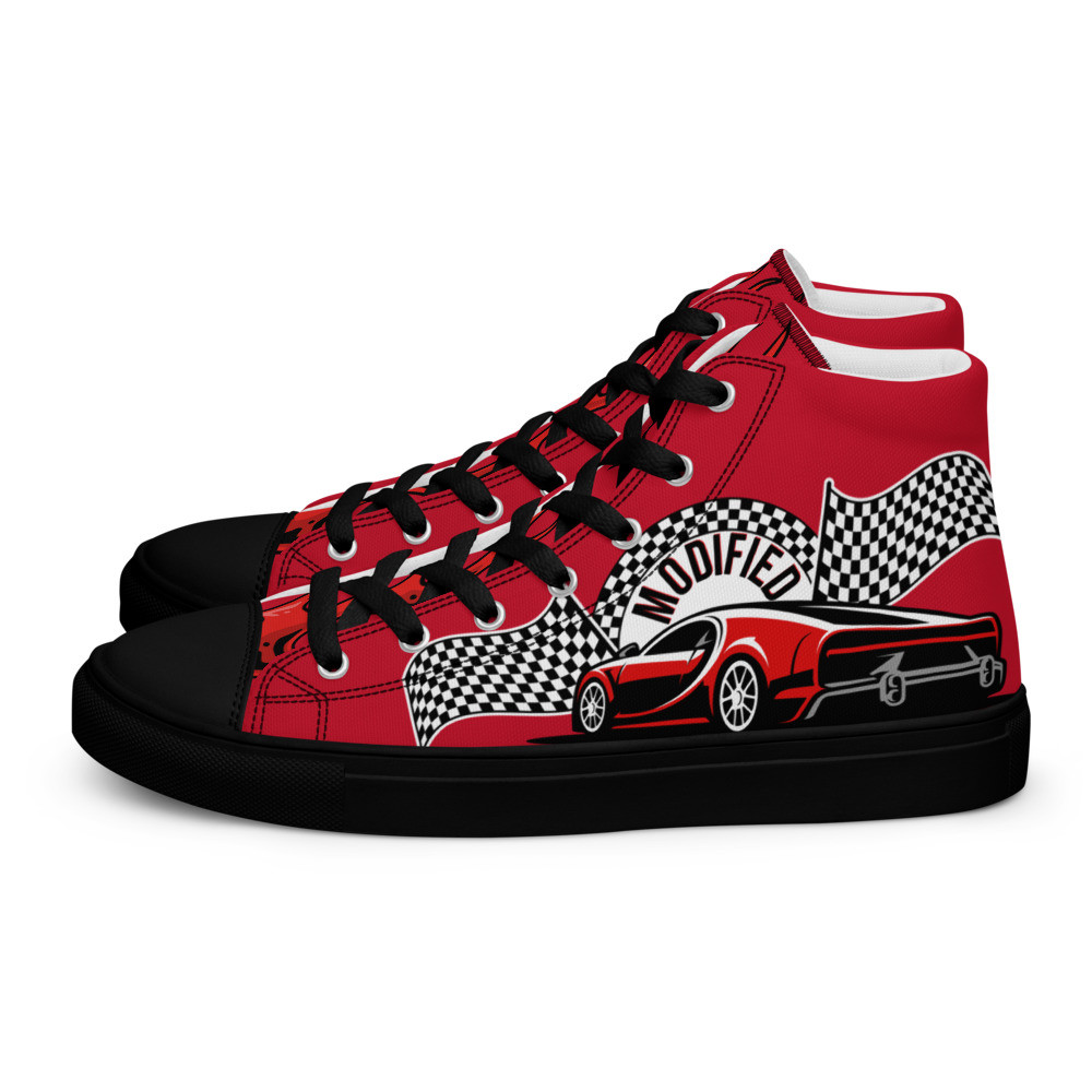 SPEED AND SHOW Racing Men’s high top canvas shoes