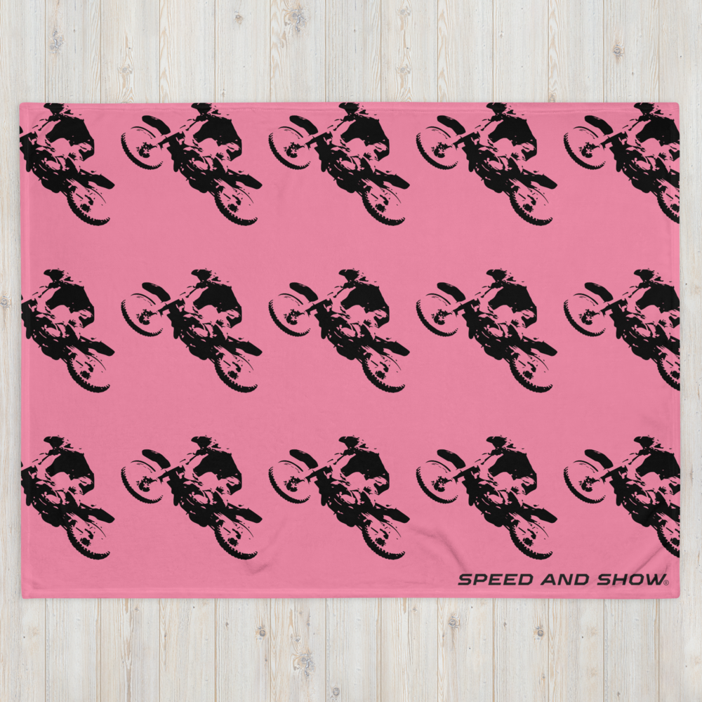 SPEED AND SHOW Throw Blanket - Dirt Bike Racer