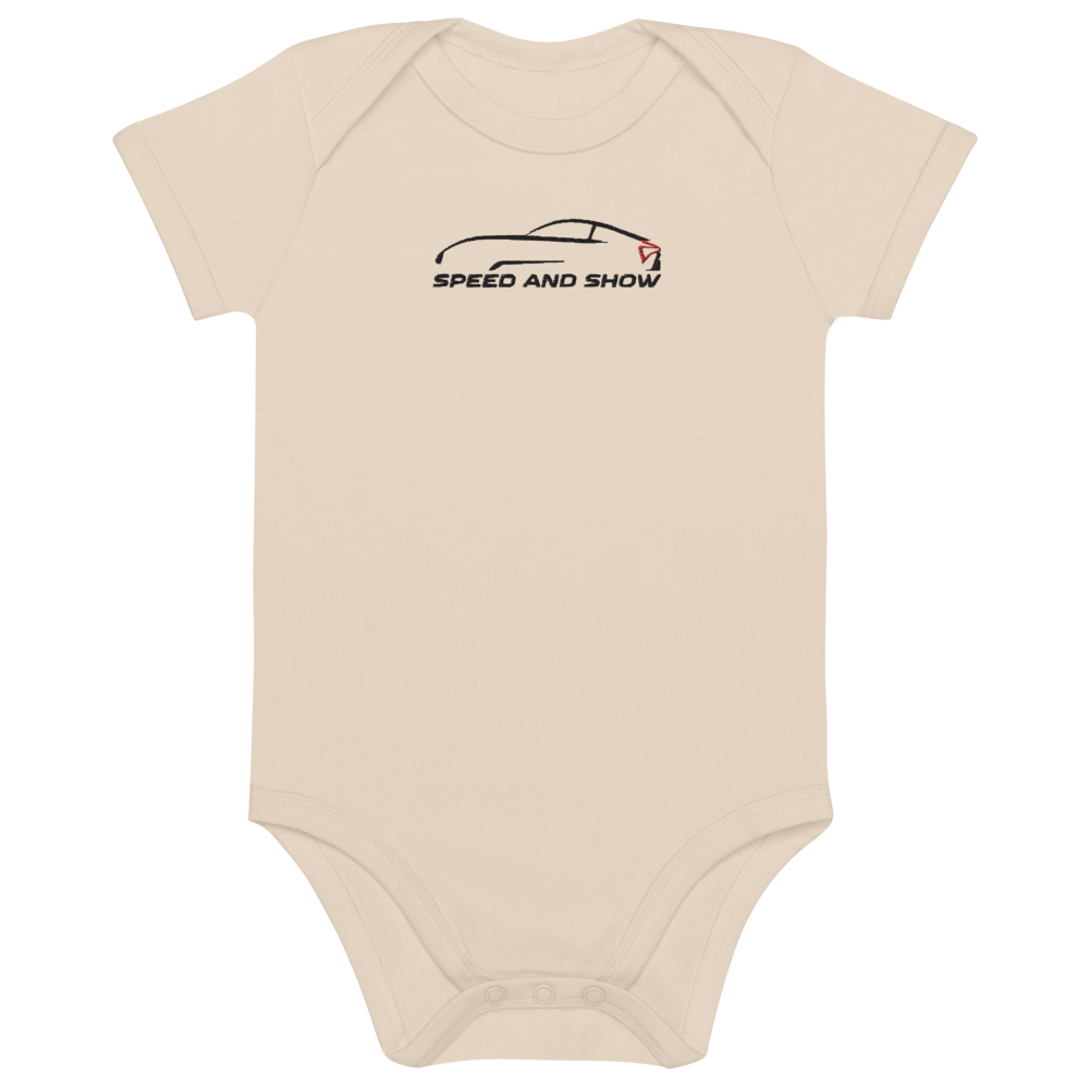 SPEED AND SHOW Organic cotton baby bodysuit