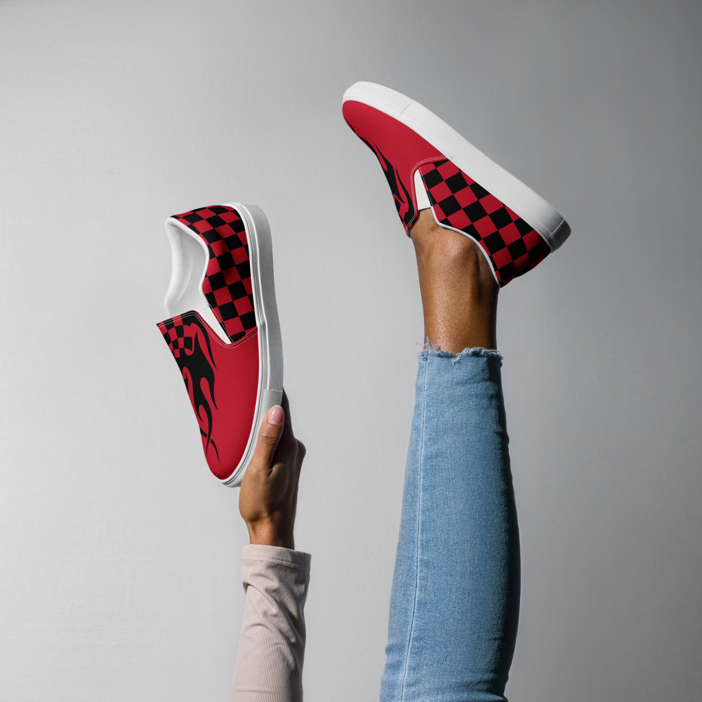 SPEED AND SHOW Women’s slip-on canvas shoes Raceway Red