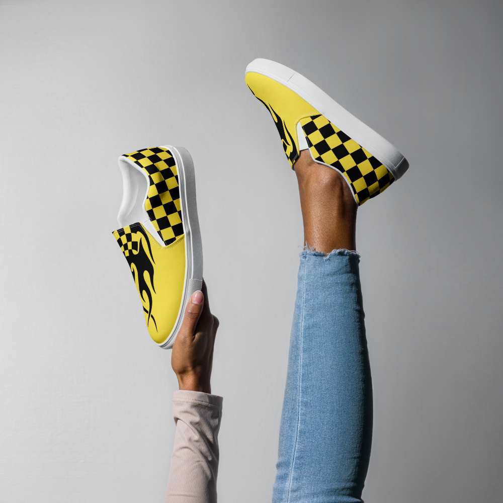 SPEED AND SHOW Women’s slip-on canvas shoes Raceway Yellow