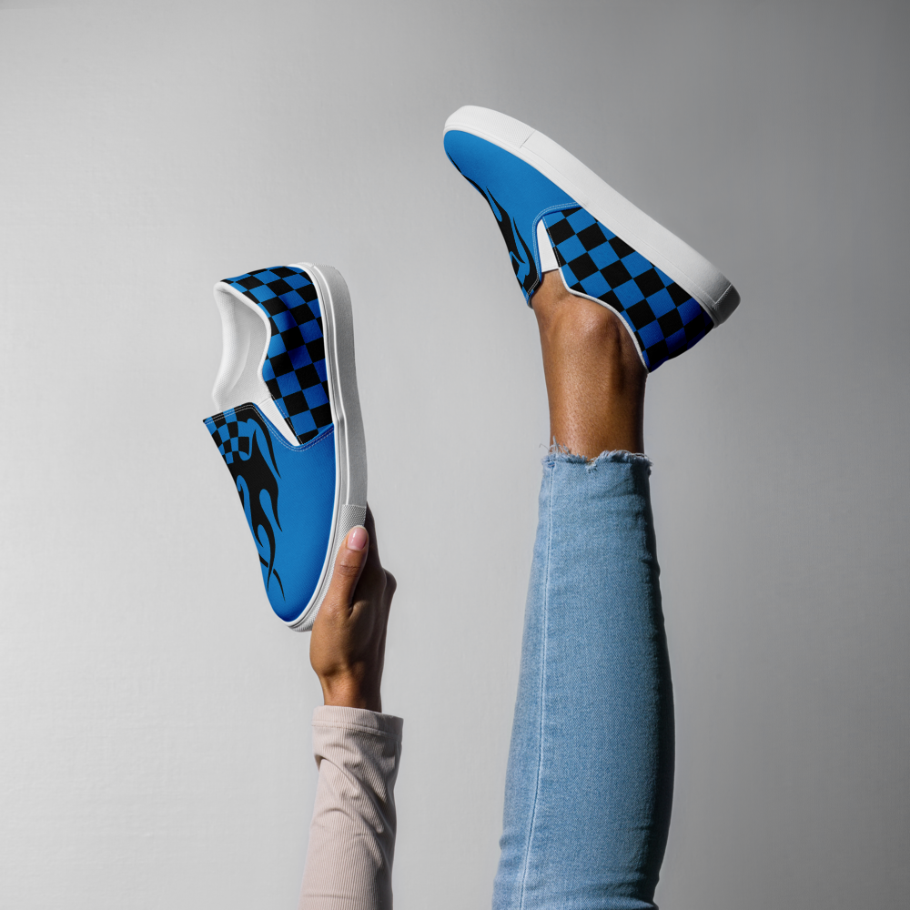 SPEED AND SHOW Women’s slip-on canvas shoes Raceway Blue