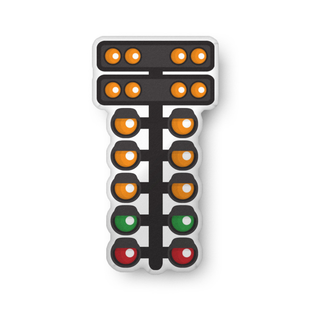 Race track lights custom-shaped pillow
