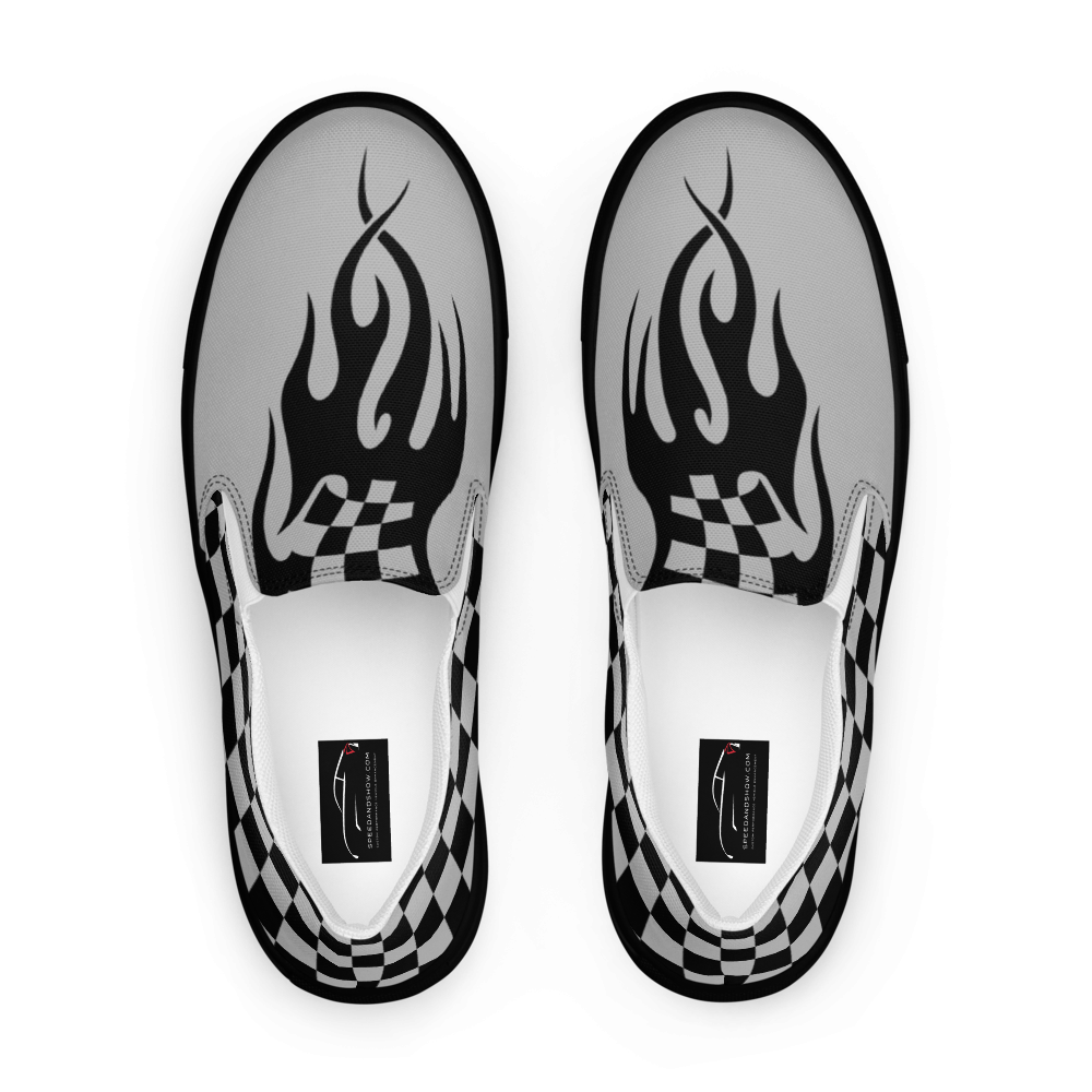 SPEED AND SHOW Men's slip-on canvas shoes Raceway gray