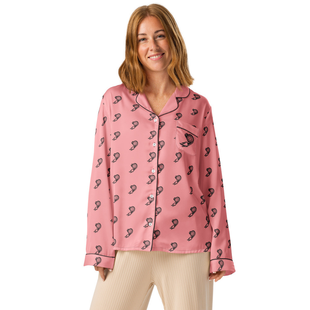 Speed and Show all-over turbo print women’s long sleeve pajama top