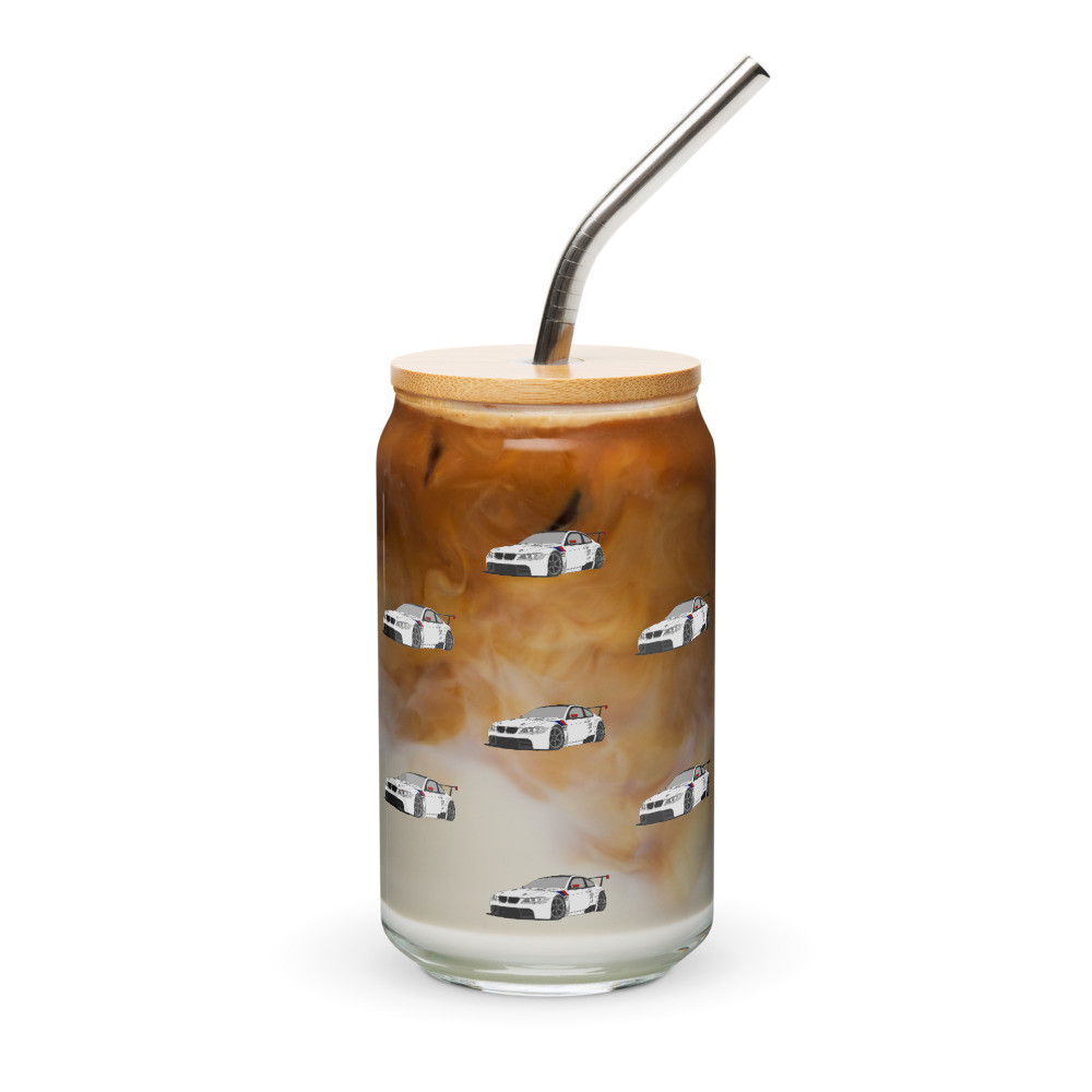 Speed and Show beamer inspired can-shaped glass