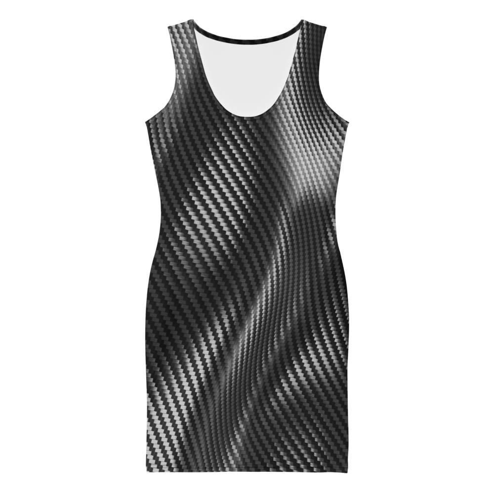 Speed and Show Carbon Fiber Print Bodycon dress
