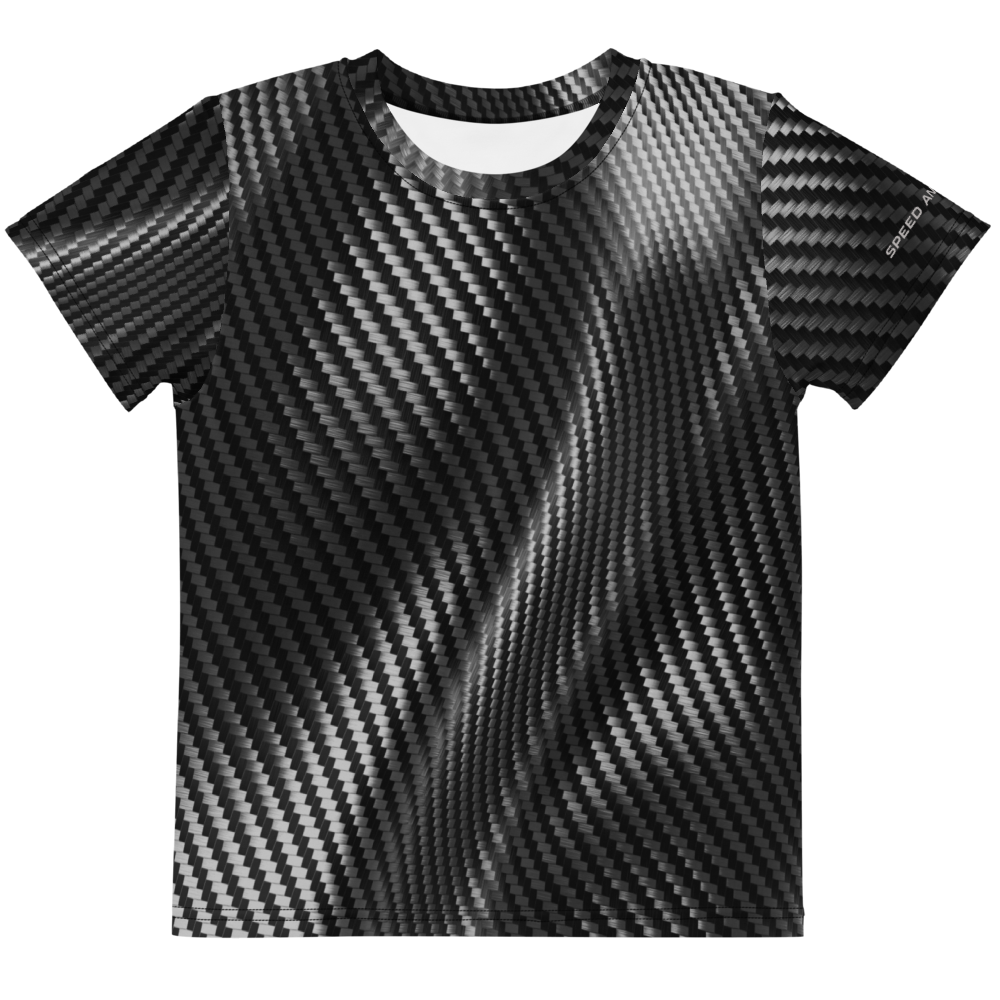 Speed and Show Carbon Fiber Print Kids crew neck t-shirt