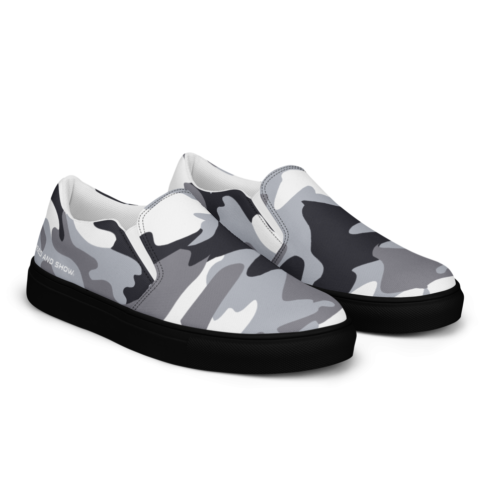 Men’s Snow Camo slip-on canvas shoes