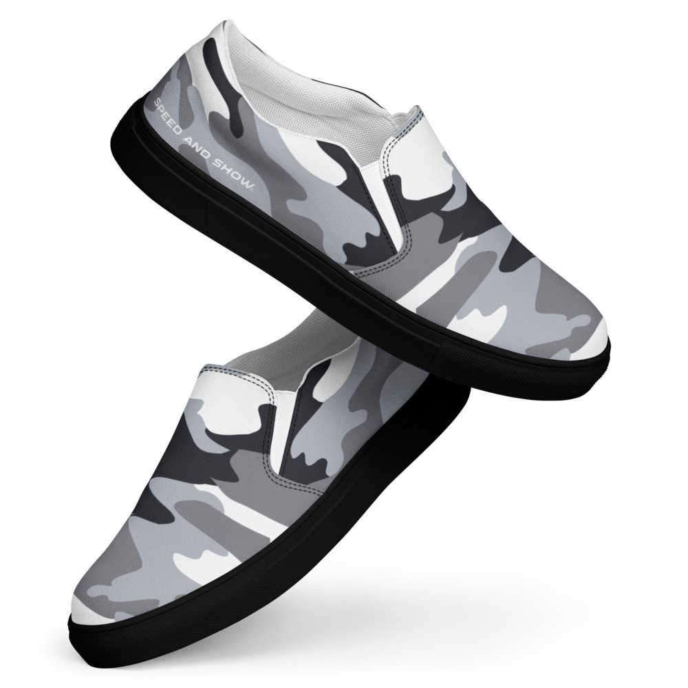 Women’s Snow Camo slip-on canvas shoes