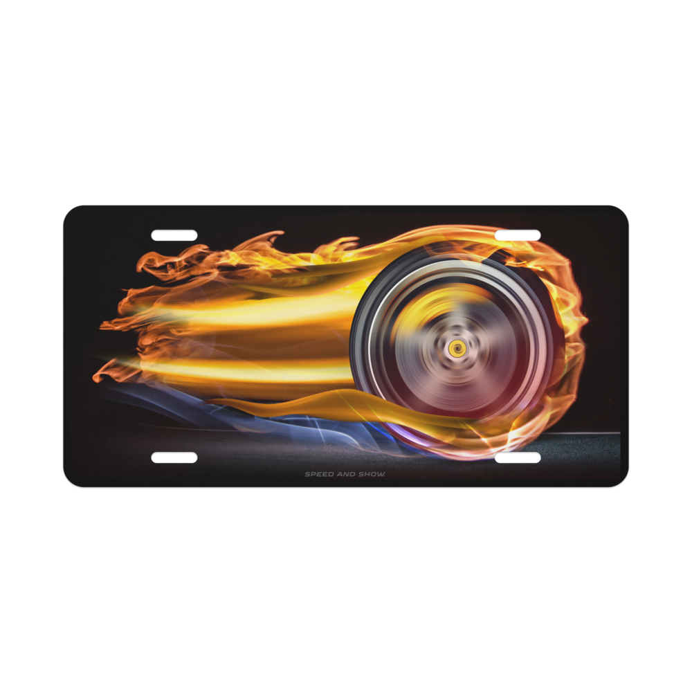 Burning Rubber Vanity License Plate - Light 'Em Up