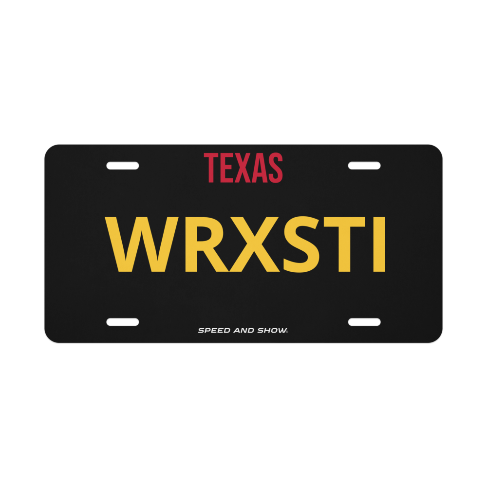 Vanity STI license plate