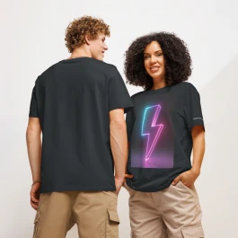 EV Inspired Unisex organic ribbed neck t-shirt