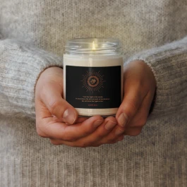 Inspirational Scented soy candle - I am the Light (Black)