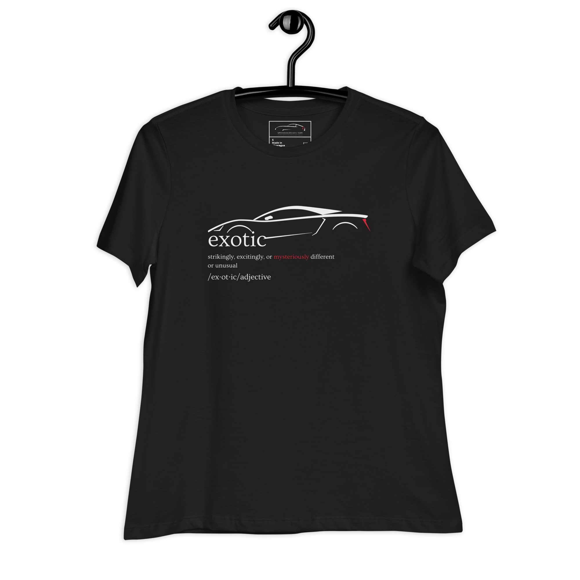Speed and Show Exotics themed Women's Relaxed T-Shirt