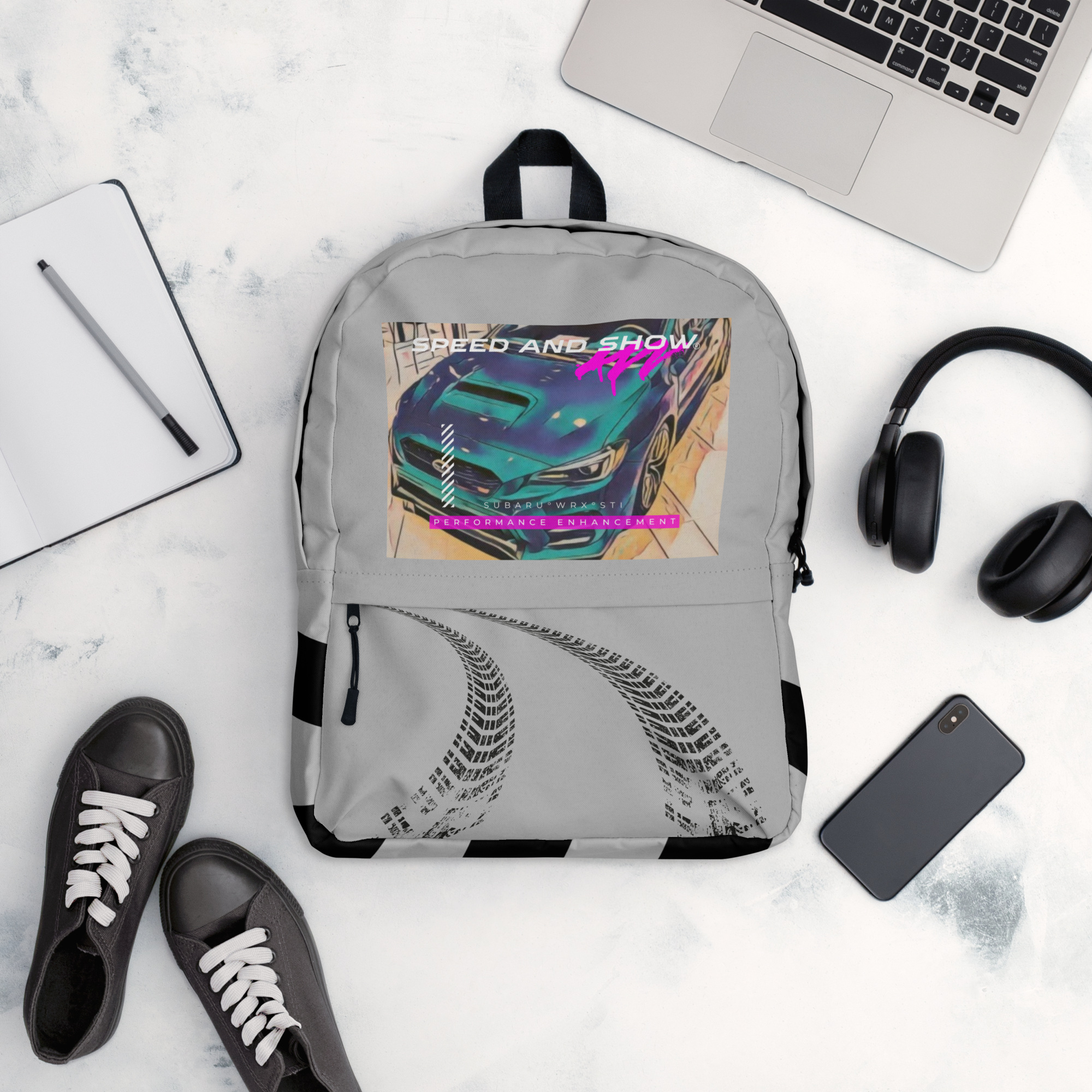 SPEED AND SHOW STI Tire Tracks Backpack