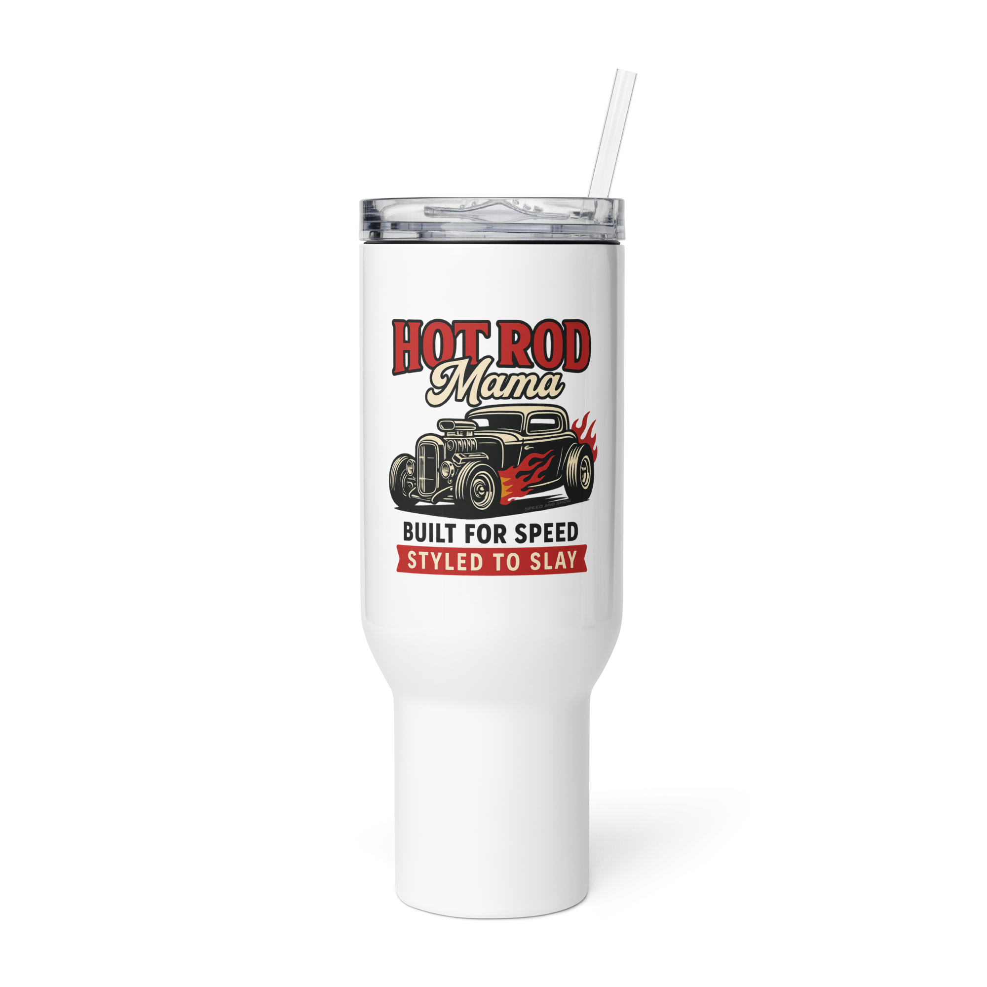 Limited Edition “Hot Rod” Travel mug with a handle