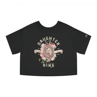 DAUGHTER OF THE KING FRND OF GOD x CHAMPION CROPPED TEE