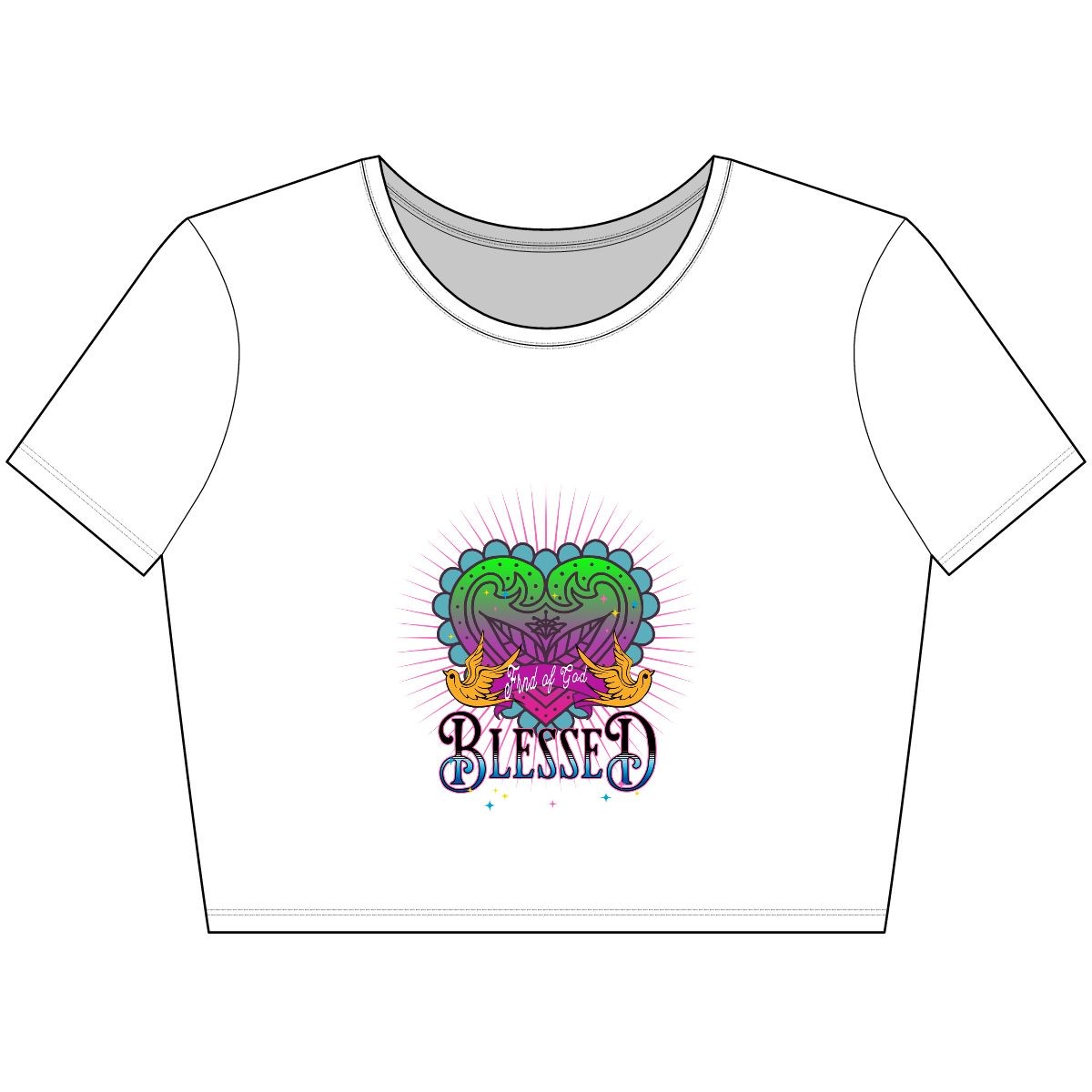 Blessed Vibes Crop Tee for Women, Inspirational Fashion, Casual Summer Top, Gift for Spiritual Women, Cute Everyday Wear