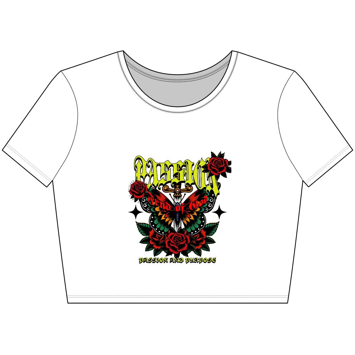 Edgy Floral Graphic Crop Tee | Retro Style T-Shirt, Women's Summer Top, Trendy Streetwear, Gift for Her, Boho Fashion