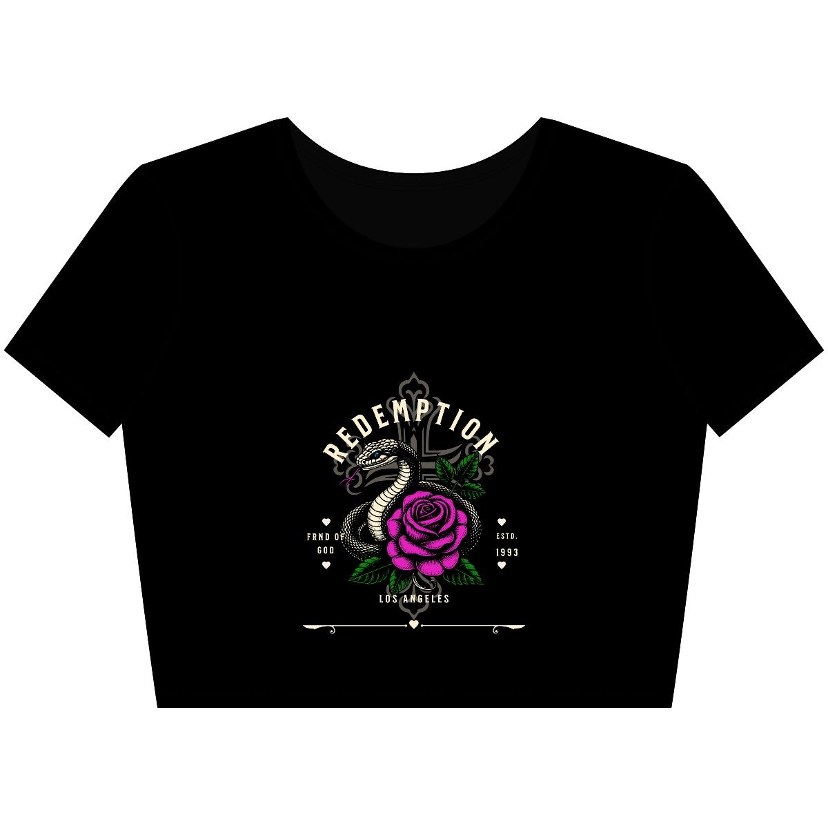 Edgy Floral Crop Tee, Women's Goth Tee, Trendy Streetwear Top, Summer Festival Shirt, Boho Chic Crop Top