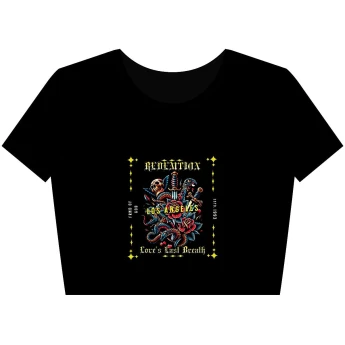 Vibrant Los Angeles Crop Tee, Retro Graphic Tee, Stylish Summer Top, Casual Streetwear, Perfect for Festivals and Vacations