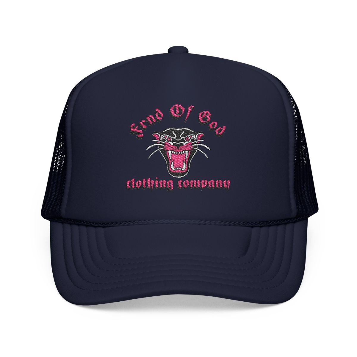 Find Of God Panther Logo Foam Trucker Hat | Embroidered Mesh Cap