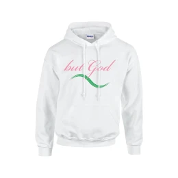 but God - Pullover Hooded Sweatshirt - Small-3X - Pink, Black, White