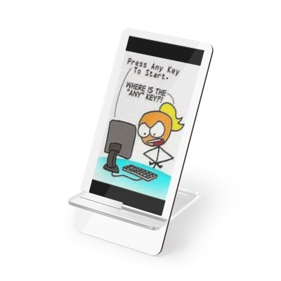 Press Any Key To Start - Mobile Display Stand for Smartphones