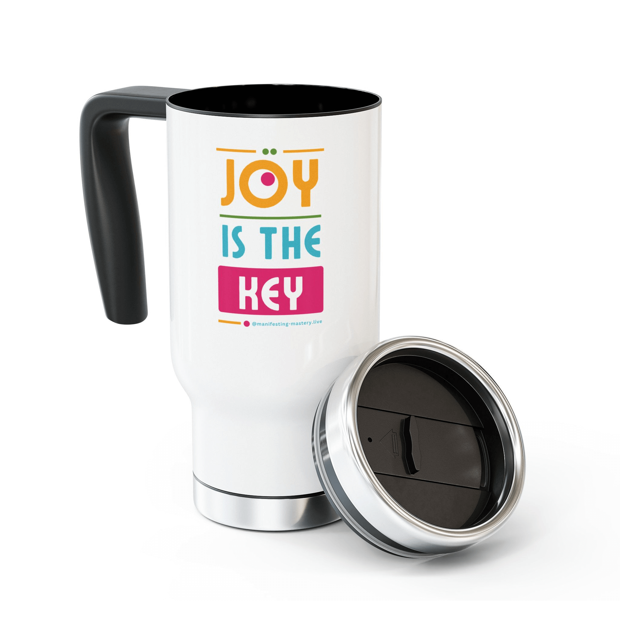 "Joy is the Key"/ "On My High Flying Disk" Wanderlust Travel Mug