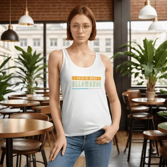 "Path of Least Resistance, Path of Most Allowance" Free Spirit Womens Racerback Tank