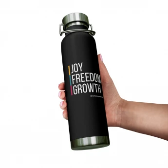 "Joy, Freedom, Growth"/"Tuned In, Tapped In, Turned On" Energy Bottle