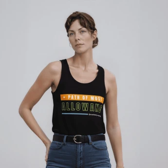 "Path of Least Resistance, Path of Most Allowance" Free Spirit Womens Racerback Tank