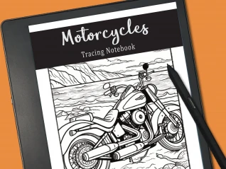Motorcycles Tracing Book