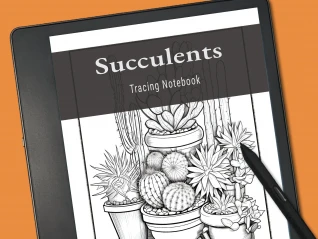 Succulents Tracing Book for Kindle Scribe