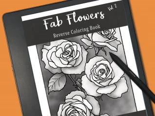 Fab Flowers Reverse Coloring Book v2