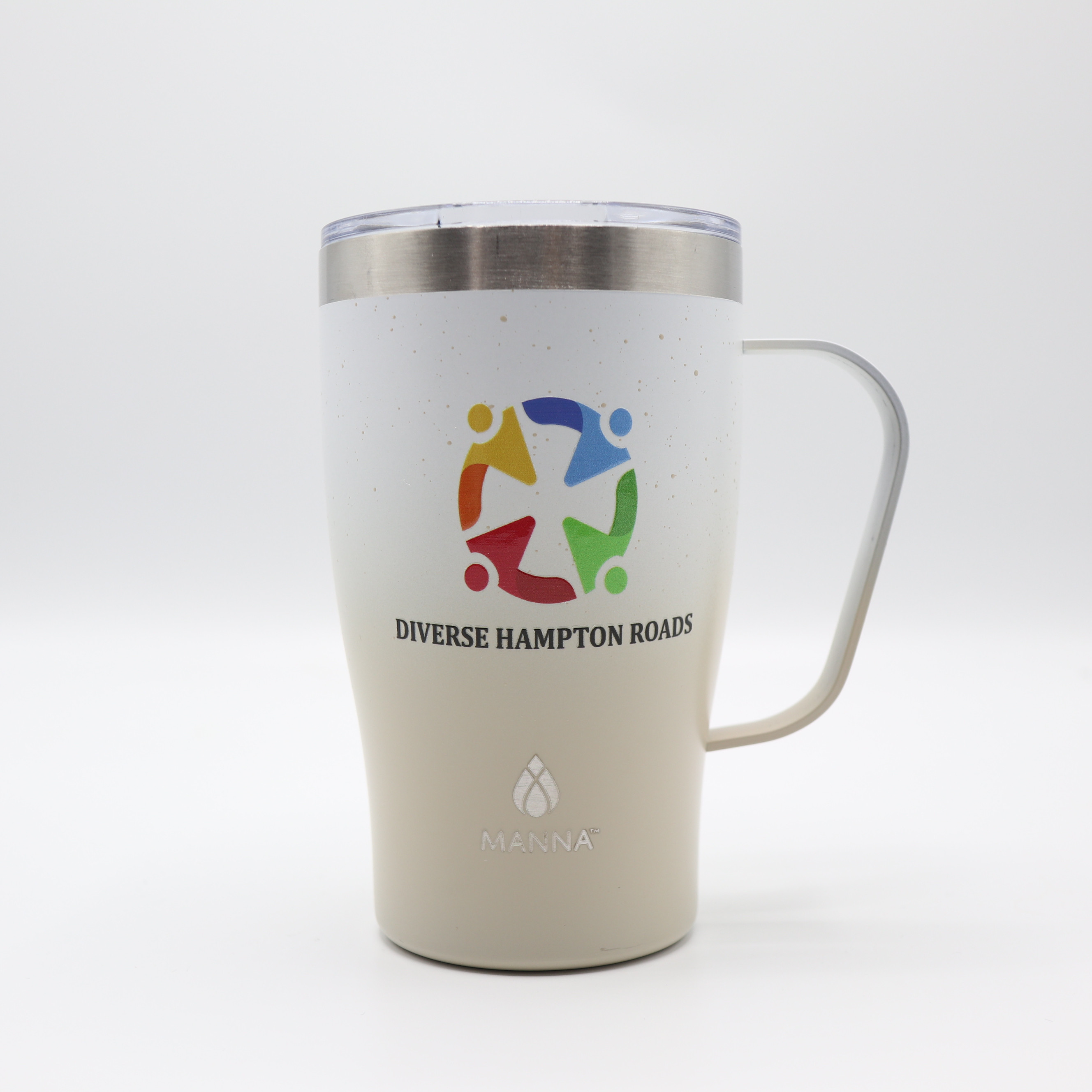 Ombre Stainless Steel Coffee Mug With Logo - Tan