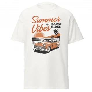 Retro Summer Vibes and Classic Rides Unisex classic tee